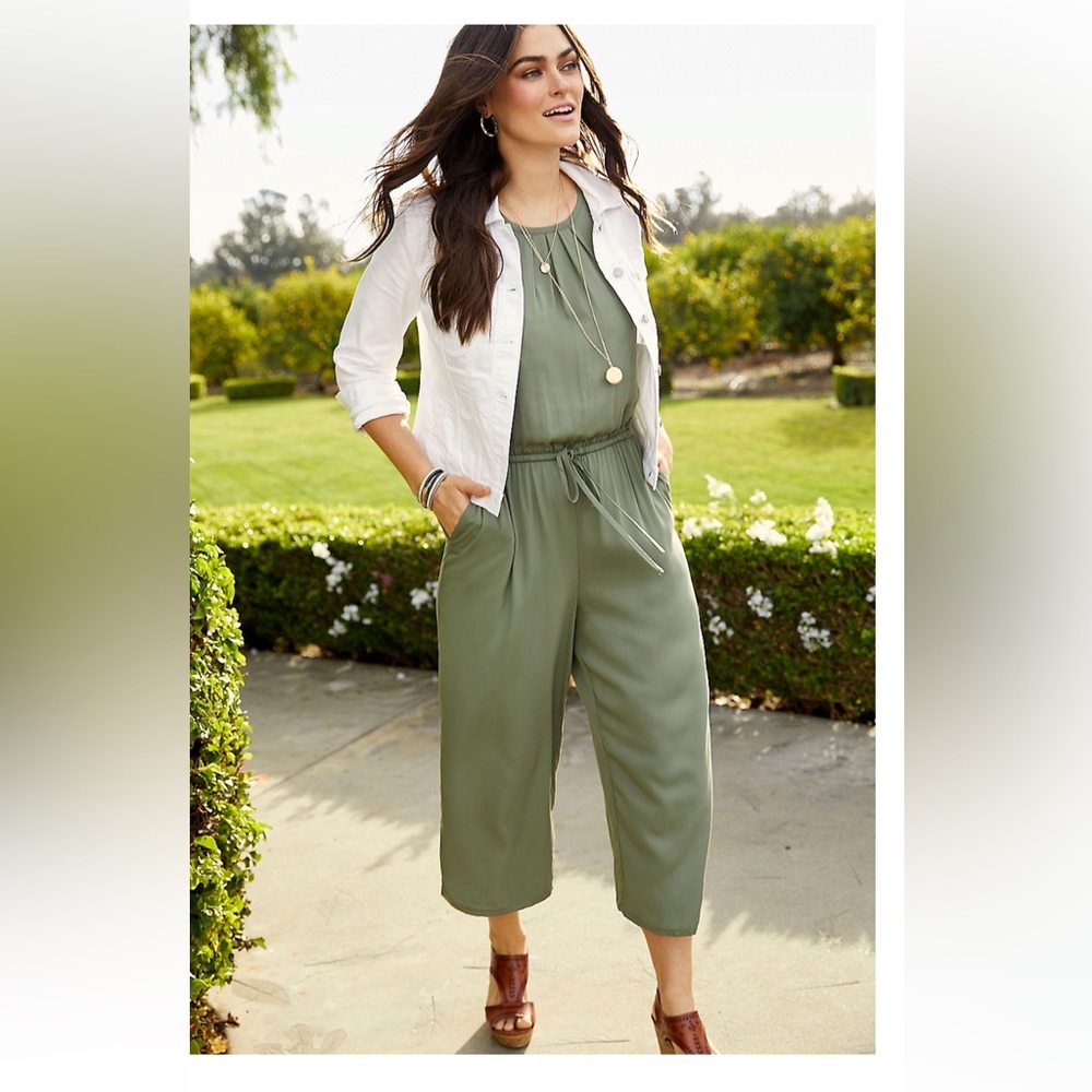 Maurice’s pleated necktie front jumpsuit